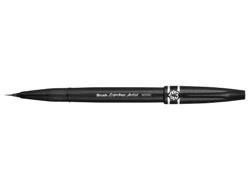 Caneta pincel pentel artist cor preto , Pentel , 154672 , 0884851035790